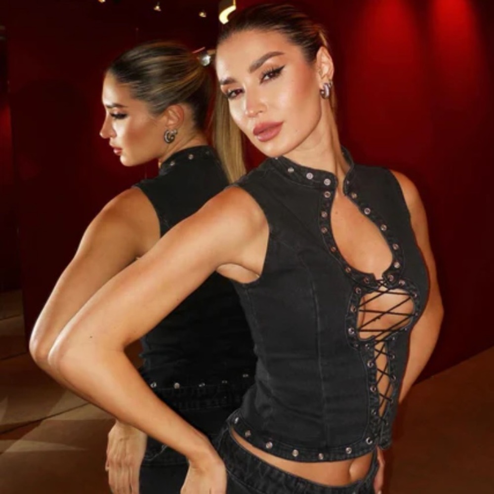 Black Denim Top